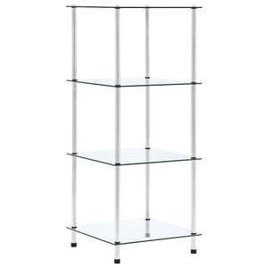 vidaXL Hylla 4 hyllplan transparent 40x40x100 cm h&auml;rdat glas