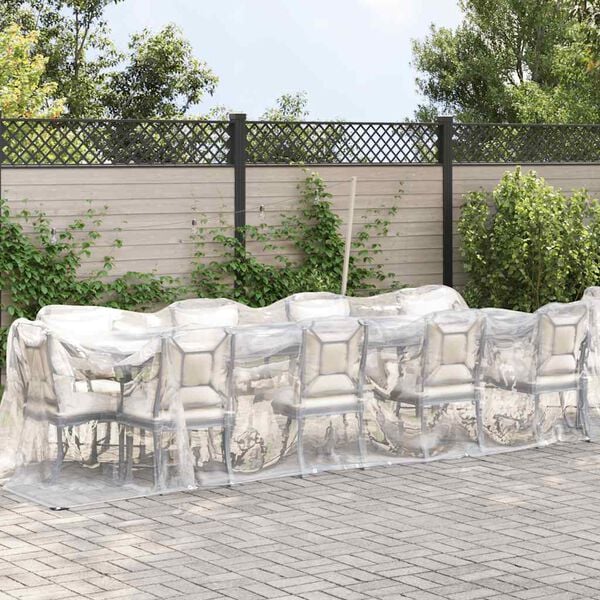 vidaXL Klar presenning med &ouml;ljetter 2x10 m polyeten