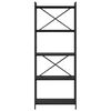 vidaXL Hyllsystem Svart Ek 60 x 30 x 155 cm Konstruerat tr&auml;