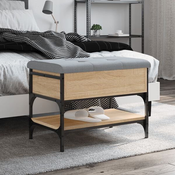 vidaXL Skob&auml;nk sonoma-ek 62x42x45 cm konstruerat tr&auml;