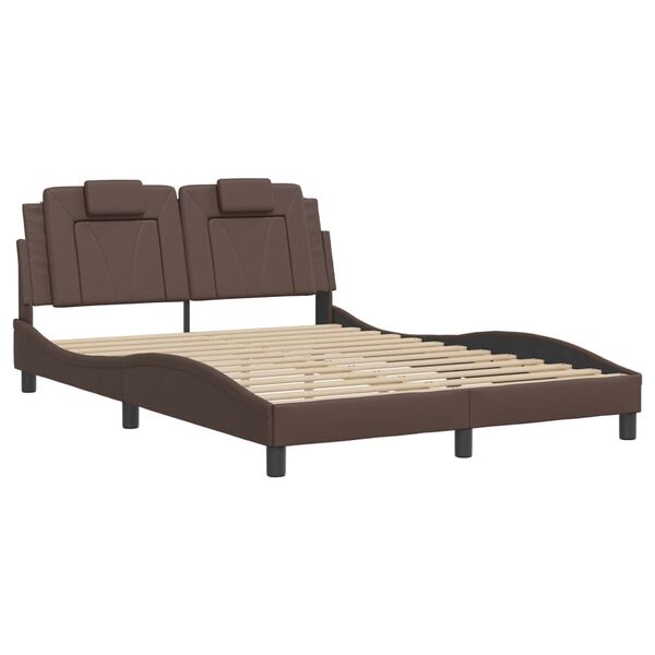 vidaXL Bed Frame "Viana" without Mattress Brown 140x200 cm Faux Leather