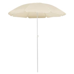 vidaXL Tr&auml;dg&aring;rdsparasoll med st&aring;lst&aring;ng sand 180 cm