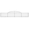 vidaXL Gabion bågformad 11 st 300x30x40/60 cm galvaniserat järn