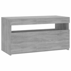 vidaXL Tv-b&auml;nk med LED-belysning gr&aring; sonoma 75x35x40 cm
