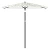 vidaXL Trädgårdsparasoll med stålstång vit 268x268x226 cm