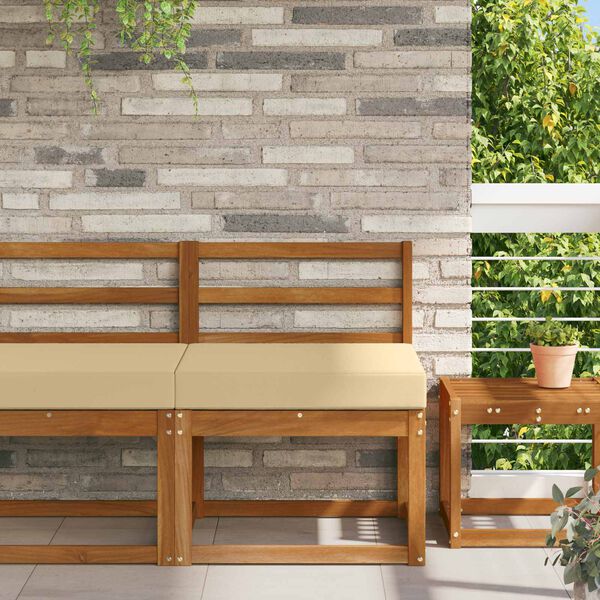 vidaXL Utomhus Soffa Kudde Beige 60 x 60 x 8 cm Polyester