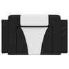 vidaXL Headboard Cushion "Viana" Black and White 80 cm Faux Leather