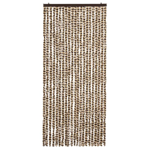 vidaXL Insektsdraperi beige och brun 90x220 cm chenille
