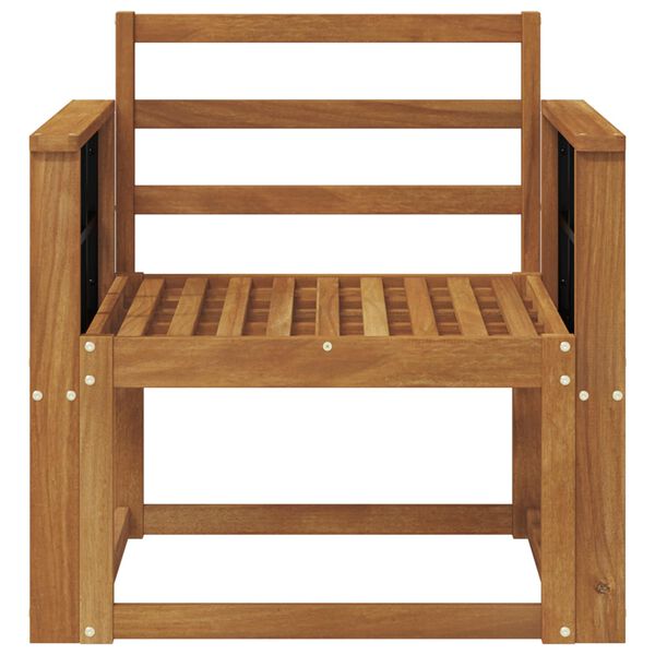 vidaXL Utomhussoffa Massivt Akaciatr&auml; Naturf&auml;rg