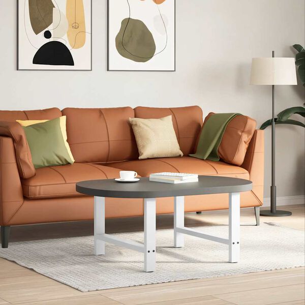 vidaXL Soffbordsben vita 2 st 70x(42-43) cm stål