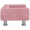 vidaXL Barnsoffa rosa 50x40x26,5 cm sammet