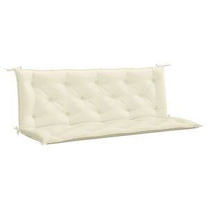 vidaXL B&auml;nkdyna f&ouml;r tr&auml;dg&aring;rden gr&auml;ddvit 150x(50+50)x7 cm oxfordtyg