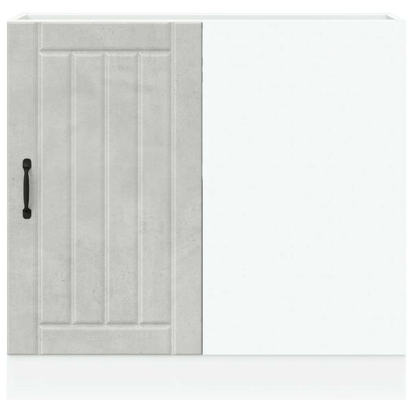 vidaXL K&ouml;kssk&aring;p nedre Lucca betonggr&aring; konstruerat tr&auml;