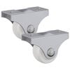 vidaXL Hjul 2 st Vit 42 x 11,5 x 29 mm J&auml;rn