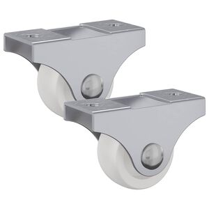 vidaXL Hjul 2 st Vit 42 x 11,5 x 29 mm J&auml;rn