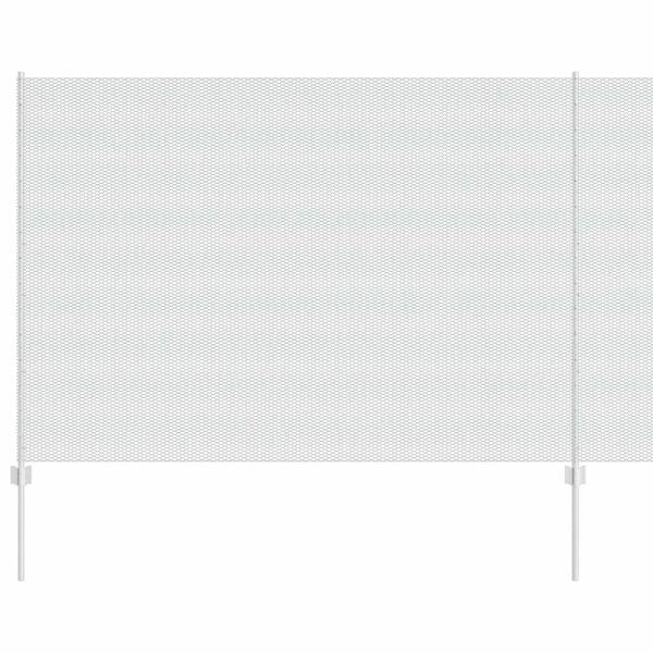 vidaXL St&auml;ngsel med stolpe Silver 1,5 x 25 m St&aring;l