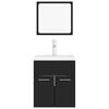 vidaXL Badrumsmöbler set svart spånskiva