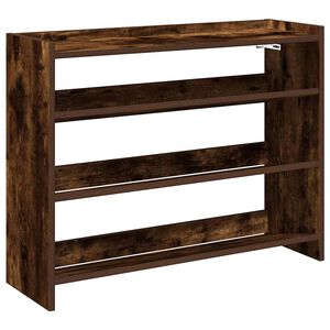 vidaXL Skohylla r&ouml;kf&auml;rgad ek 80x25x62 cm konstruerat tr&auml;