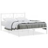vidaXL S&auml;ngram med huvudgavel metall vit 135x190 cm