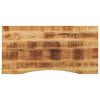 vidaXL Skrivbordsskiva med b&aring;ge 120x60x2,5 cm massivt grovt mangotr&auml;