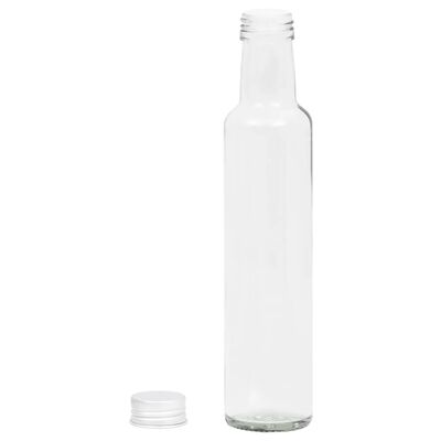 vidaXL Glasflaskor små 260 ml med skruvkork 20 st