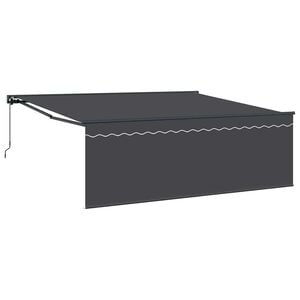 vidaXL Utdragbar markis Antracit 400 &times; 300 cm Polyester och aluminium