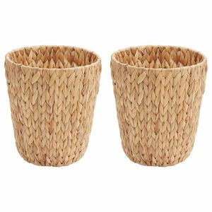 vidaXL Papperskorgar f&ouml;r avfall 2 pcs Naturf&auml;rg &Oslash; 25 x 28,5 cm