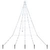 vidaXL LED Julgran med markspikar Kallvit 182 cm Metall