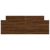 vidaXL Sängram med huvudgavel och fotgavel brun ek 140x190 cm