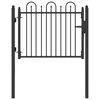 vidaXL Staketgrind DRONTEN 100 x 75 cm Metall Svart L&aring;sbar