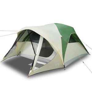 vidaXL Campingt&auml;lt tunnel 6 personer gr&ouml;n vattent&auml;tt