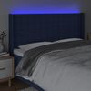 vidaXL S&auml;nggavel LED bl&aring; 163x16x118/128 cm tyg