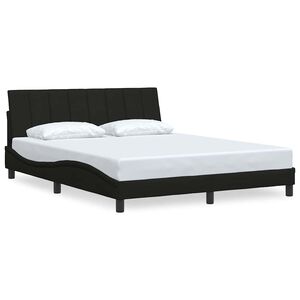 vidaXL Bed Frame without Mattress "Hanko" Black 160x200 cm Fabric
