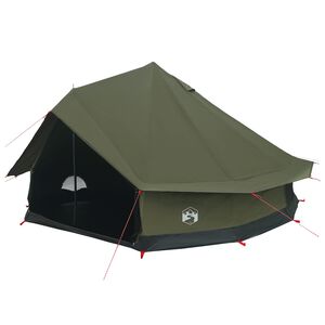 vidaXL Familjet&auml;lt Arm&eacute;gr&ouml;n 10 personer Polyester / Bomull