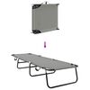 vidaXL Hopfällbar solstol 2-person 2 pcs Grå 56 x 189 x 87cm tyg