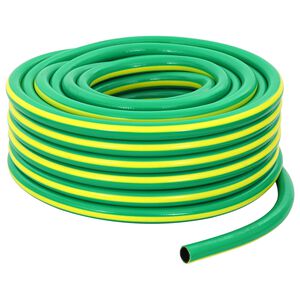 vidaXL Tr&auml;dg&aring;rdsslang 5-lagers Gr&ouml;n och Gul 12 mm PVC