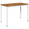 vidaXL Tr&auml;dg&aring;rds Middagsbord Naturlig och vit 108,5 x 55 x 75 cm