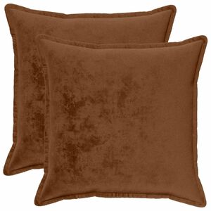 vidaXL Kudd&ouml;verdrag 2 st HOUTEN Ljusbrun 55 x 55 cm Flanell