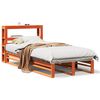 vidaXL S&auml;ngram utan madrass vaxbrun 100x200 cm massiv furu