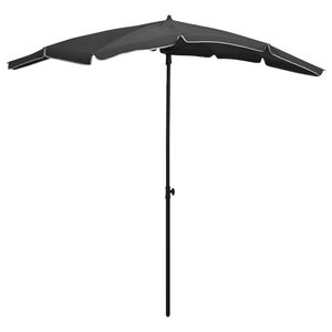 vidaXL Parasoll med st&aring;ng 200x130 cm antracit