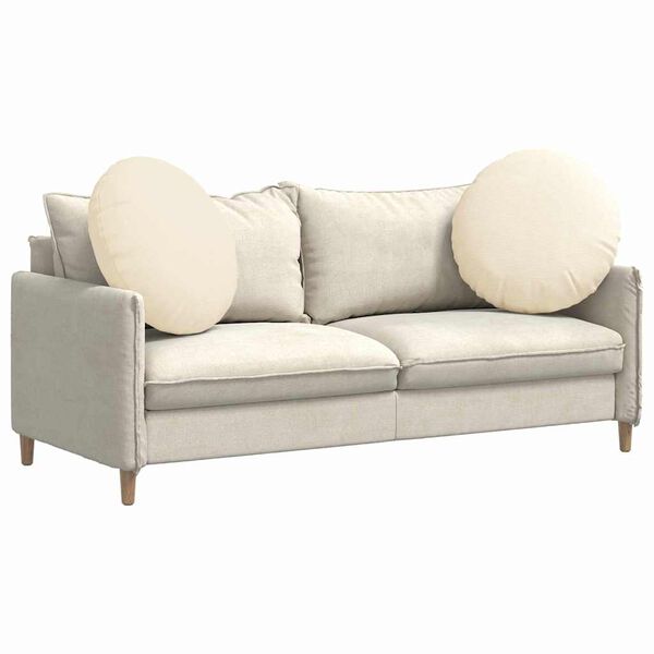 vidaXL Sittkuddar 2 pcs Kr&auml;m &Oslash; 80 cm Kordread tyg