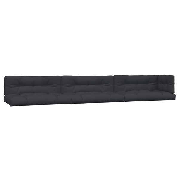 vidaXL Pallsoffgrupp f&ouml;r tr&auml;dg&aring;rden med dynor 6 delar massiv akacia