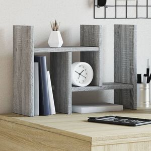 vidaXL Skrivbordshylla gr&aring; sonoma 34,5x15,5x35,5 cm konstruerat tr&auml;