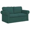 vidaXL Soffa 2 pcs M&ouml;rkgr&ouml;n 155 x 82 x 80 cm tyg