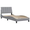 vidaXL Bed Frame without Mattress "Hanko" Light Grey 90x200 cm Fabric