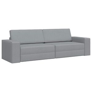 vidaXL Soffs&auml;ng Ljusgr&aring; 245 x 78 x 77 cm tyg