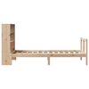 vidaXL Säng med bokhylla utan madrass 90x190cm massiv furu