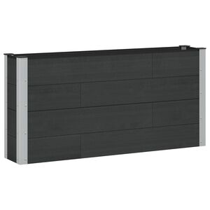 vidaXL Upph&ouml;jd odlingsl&aring;da Svart 150 x 30 x 72 cm