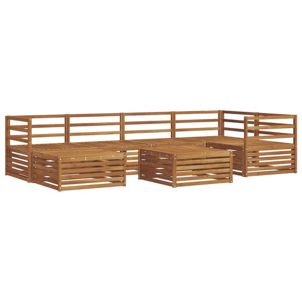 vidaXL Utomhussoffset 7 pcs Naturf&auml;rg