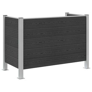 vidaXL Skr&auml;pkorgstaket Gr&aring; 161 x 85 x 115 cm Aluminium och WPC